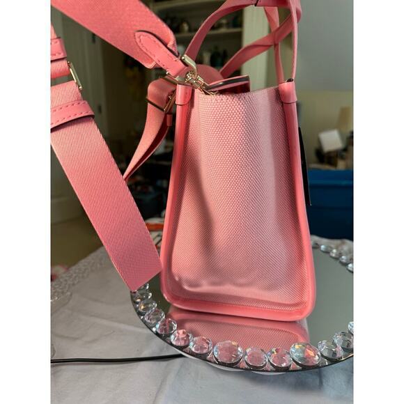 KATE SPADE, NWT, Blossom Pink, Small Canvas Tote/Purse/Crossbody - Picture 7 of 15